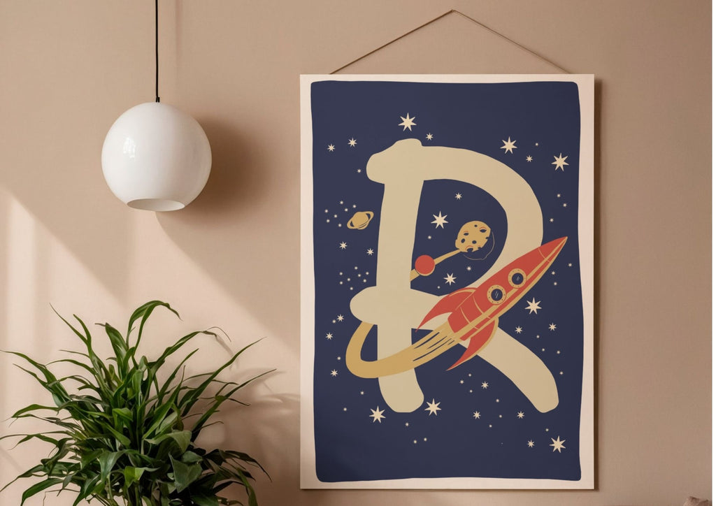 R for Rocket Poster - Print