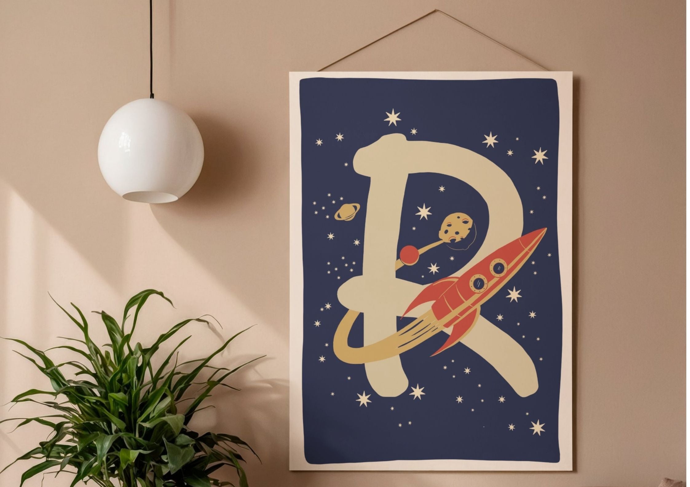 R for Rocket Poster - Print