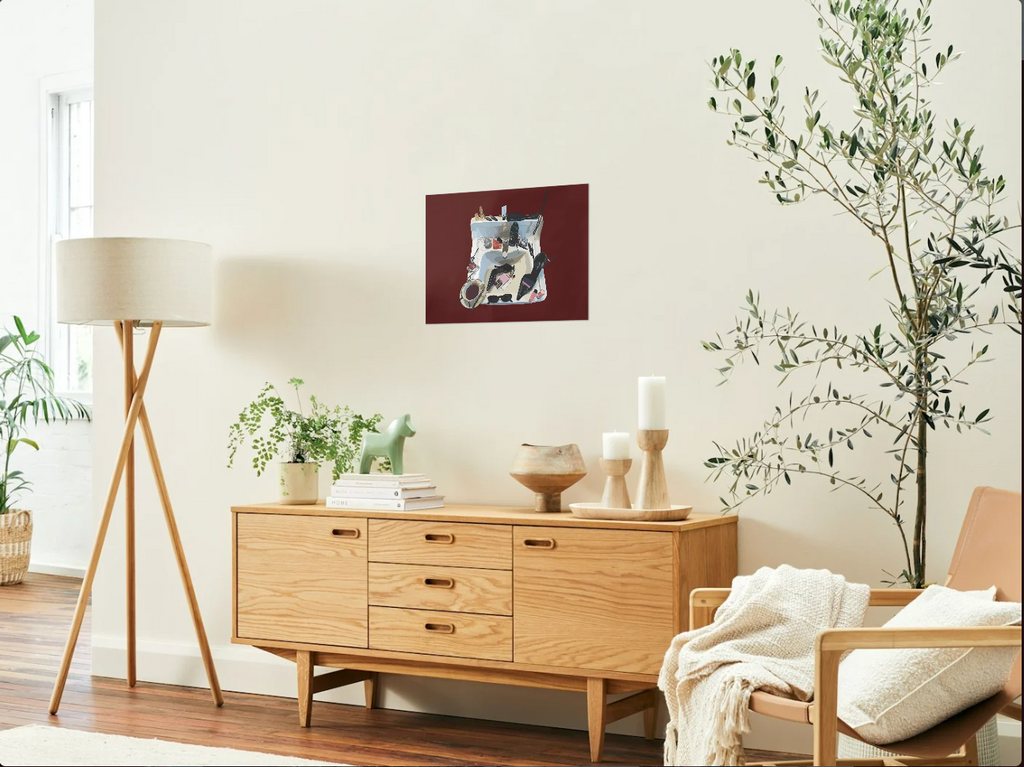 Messy Vanity - Maroon -  Print