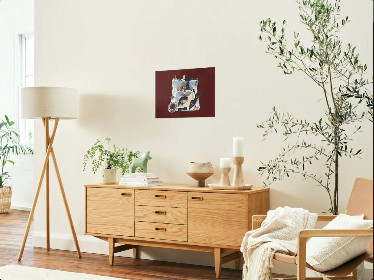 Messy Vanity - Maroon -  Print