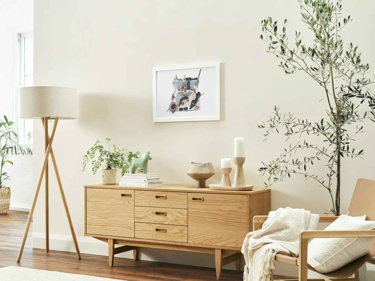 Messy Vanity - White - Print