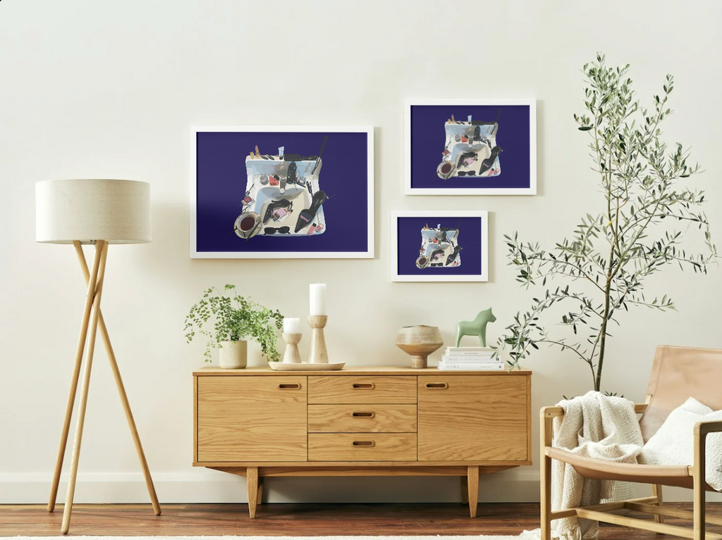 Messy Vanity - Navy - Print